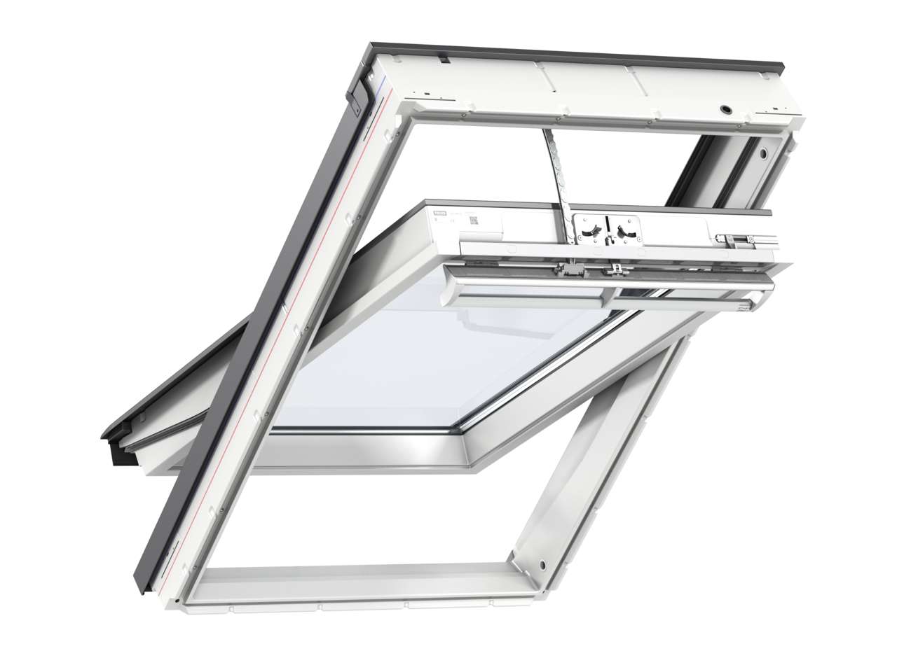 VELUX - Finestra per tetti a falda INTEGRA in legno e poliuretano bianca con apertura a bilico elettrica - GGU PK06 007021