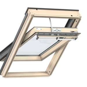 VELUX - Finestra per tetti a falda INTEGRA in legno naturale con apertura a bilico elettrica  - GGL PK06 307021